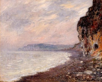 Klippen bei Pourville im Nebel Claude Monet Strand Ölgemälde